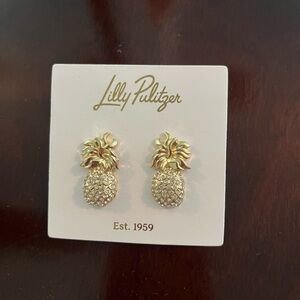 Lilly Pulitzer Gold Pineapple Stud Earrings